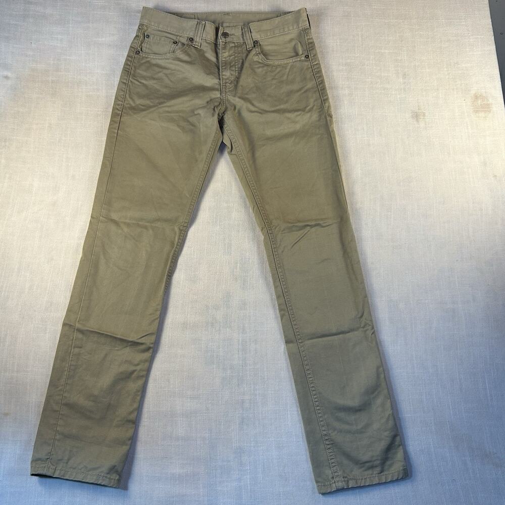 Levi's 511 Regular Tapered Fit Khaki‎ 100% Cotton Casual Pants Men's Size 30x32